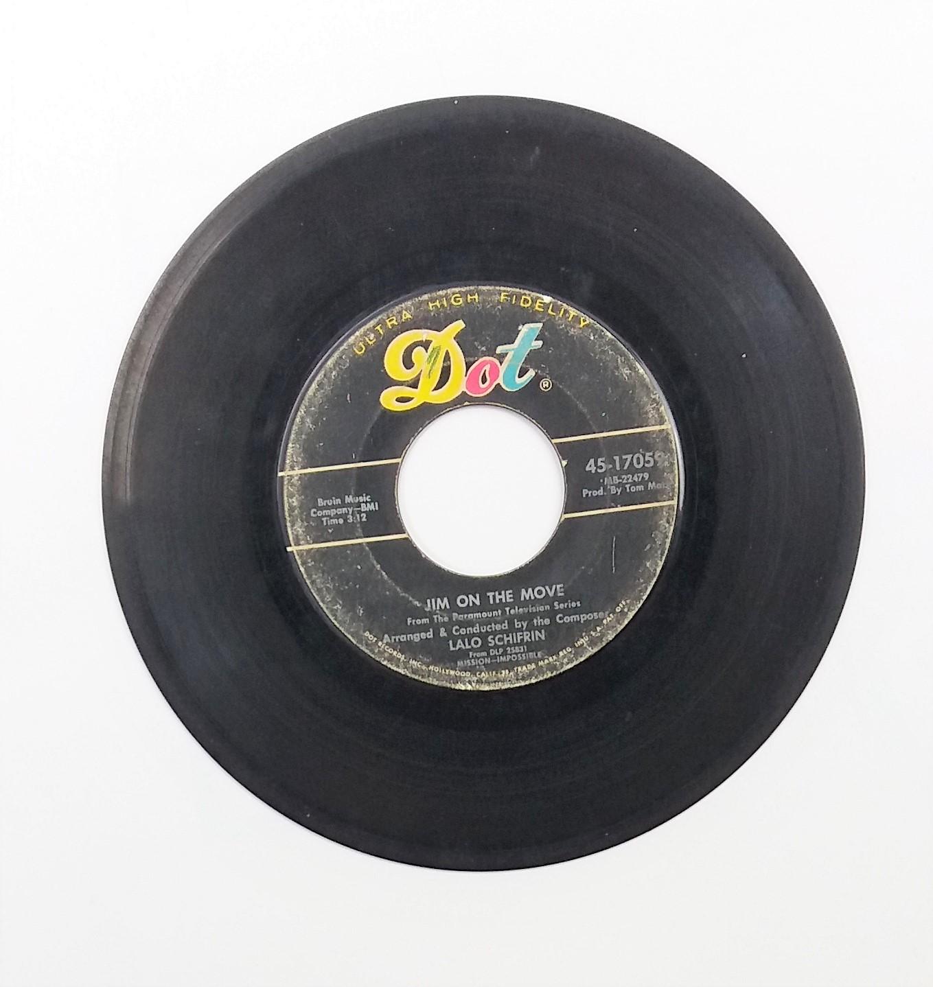 Lalo Schifrin "Mission Impossible Theme" 45 RPM Dot Vinyl Record