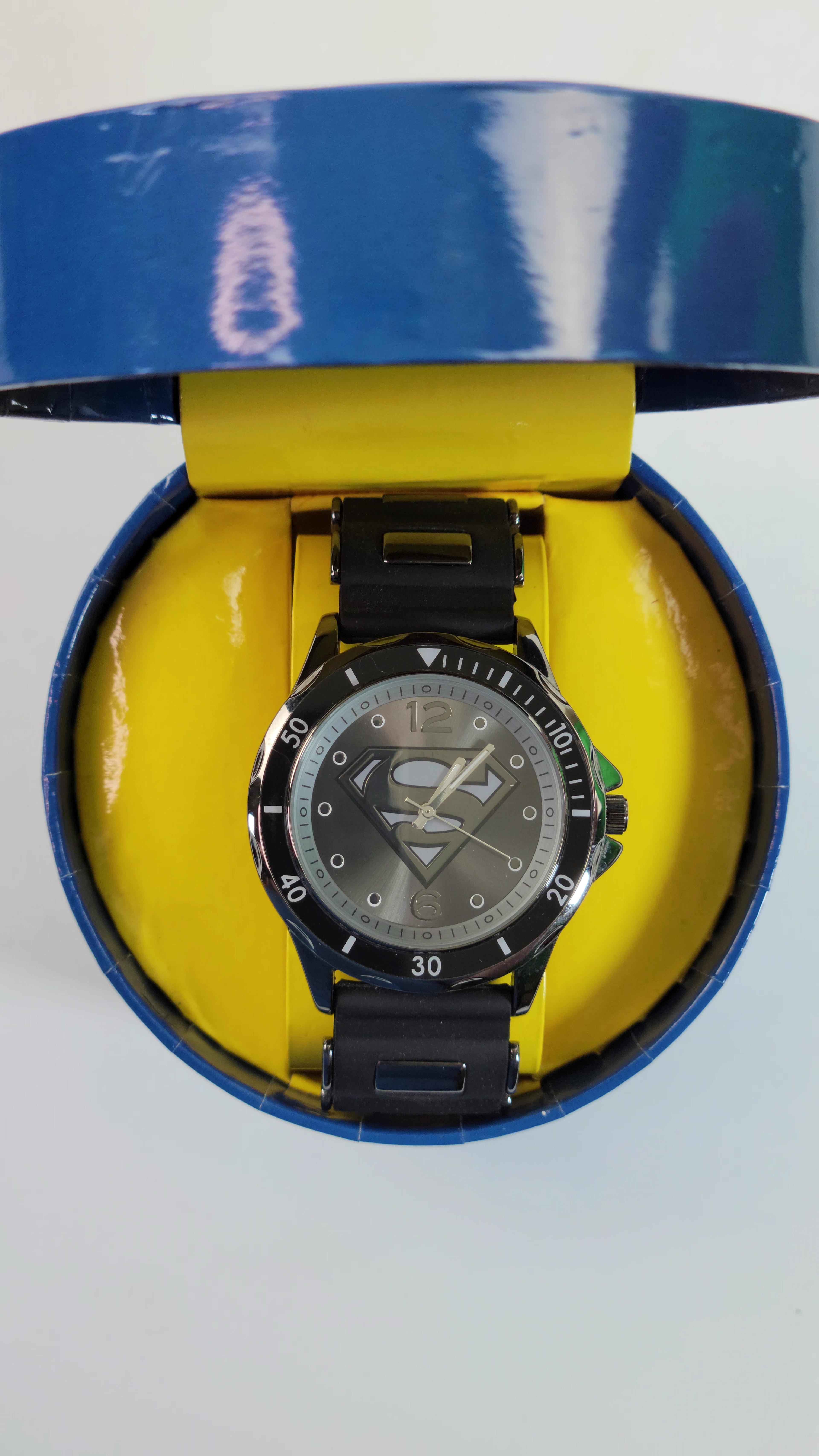 Superman Accutime Watch w/ Collectible Display Case
