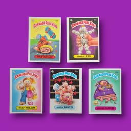 1988 Garbage Pail Kids Topps Trading Sticker Card Grouping