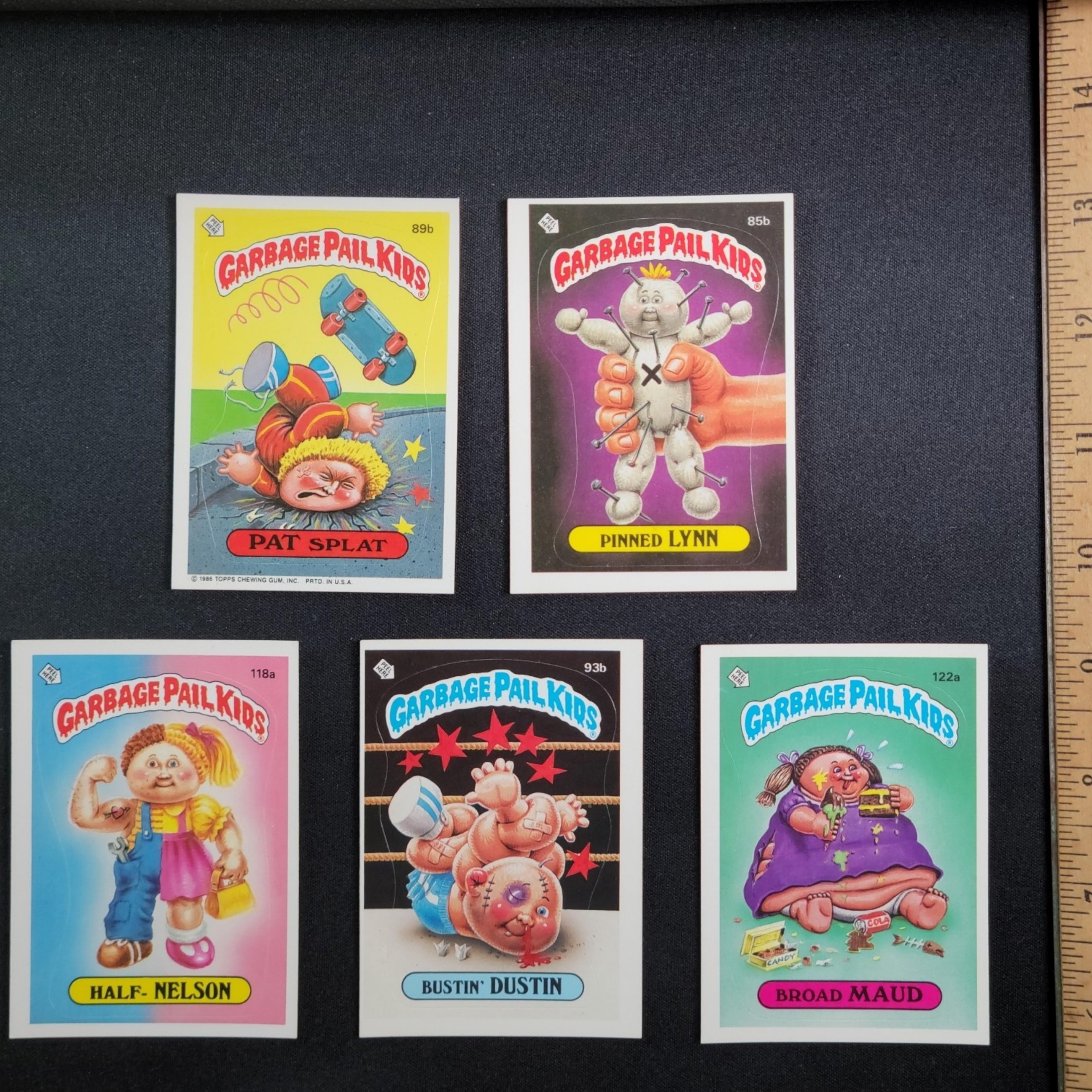 1988 Garbage Pail Kids Topps Trading Sticker Card Grouping