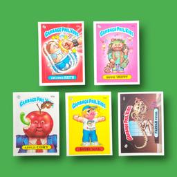 1988 Garbage Pail Kids Topps Trading Sticker Card Grouping