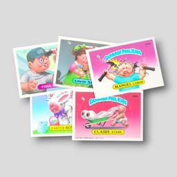 1988 Garbage Pail Kids Topps Trading Sticker Card Grouping