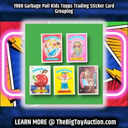 1988 Garbage Pail Kids Topps Trading Sticker Card Grouping