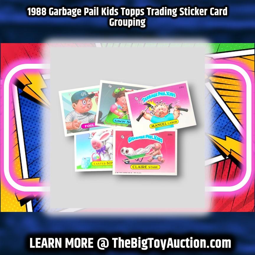 1988 Garbage Pail Kids Topps Trading Sticker Card Grouping