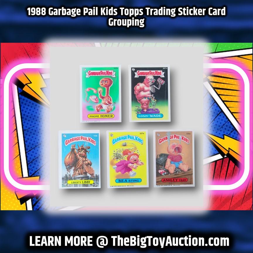 1988 Garbage Pail Kids Topps Trading Sticker Card Grouping