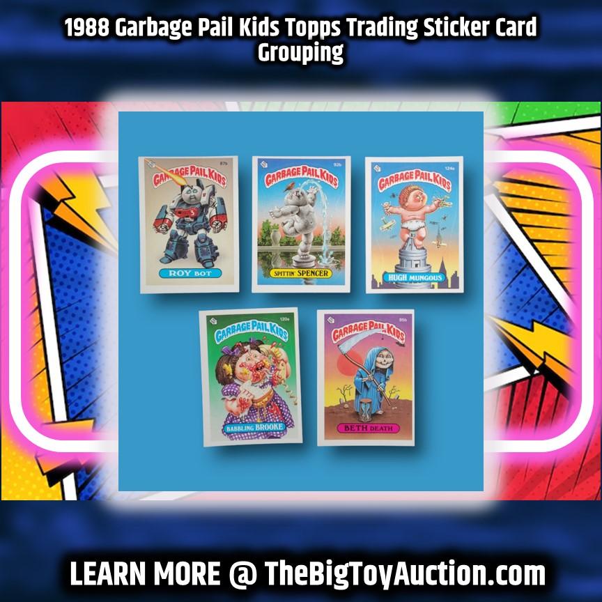 1988 Garbage Pail Kids Topps Trading Sticker Card Grouping