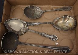 (4) Large Silverplate serving utensils