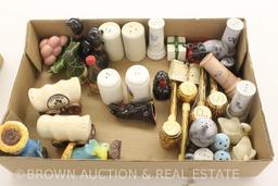 Box lot of salt and pepper sets - figural and souvenir