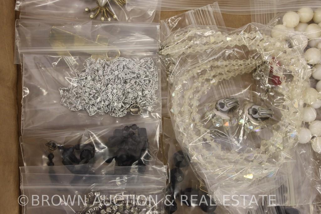 Box lot of costume jewelry, mostly necklaces