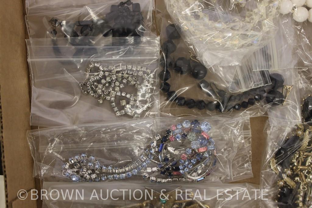 Box lot of costume jewelry, mostly necklaces