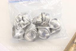 (2) Box lots of metal salt and pepper lids only