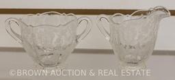 (3) Crystal creamer and sugar sets incl. Fostoria