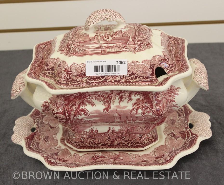 Mason's Vista Transferware soup tureen w/lid and underplate