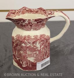 Mason's Vista Transferware pitcher, red