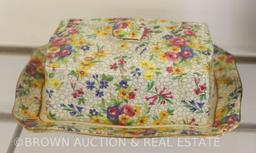 Royal Winton Chintz "Fireglow" - pllatter and cov. Butter dish