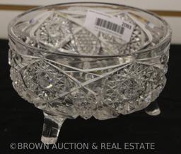 Cut Glass ftd. Ferner bowl, 4.5"h x 7.5"d