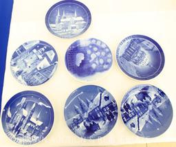 (7) Christmas plates (Roskilde/Domkirke/Danmark, W. Germany), 1968-1971