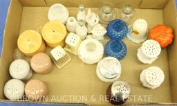 Box lot of assorted salt and pepper shakers