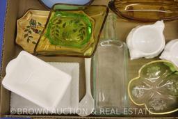 (2) Box lots assorted salt dips, small trays and butter pats