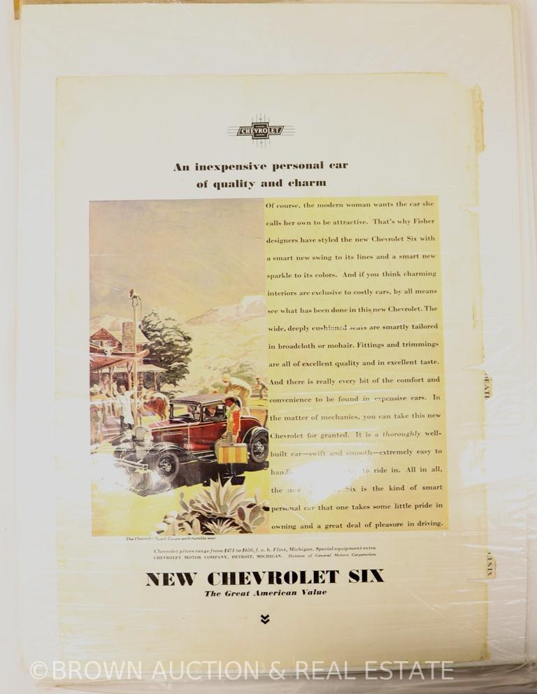 Advertisement pages taken from early 1900's magazines with Tobacco and Auto themes