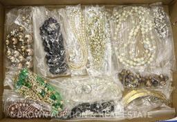 Box lot of costume jewelry, necklaces