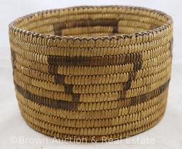 Native American woven basket, 4.5"h x 8"d