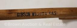 (2) Wooden canes (1-imprinted Gibson, Wichita, Kas)