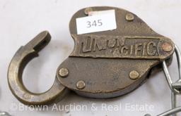 Union Pacific padlock and key