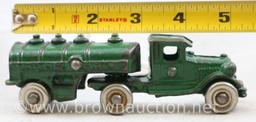 Arcade Cast Iron "Gasoline Motor Oil" truck, green, 5"l