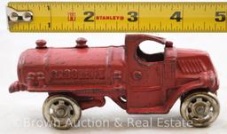 A.C. Williams Cast Iron 5"l "Gasoline" truck, red