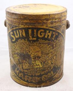 Sunlight Axle Grease.Hardoil 4 lb. can and Wickham Packing Co. 8 lb. Lard can