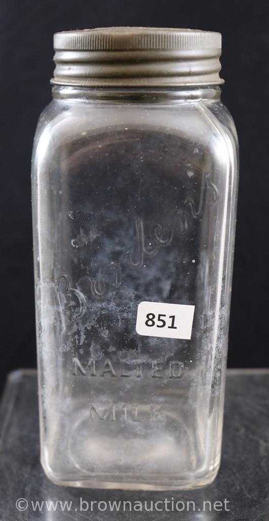 (6) Old bottles incl. "Standard" fruit jar, (2) blob top bottles L.A. Newton (Emporia, KS), Salina