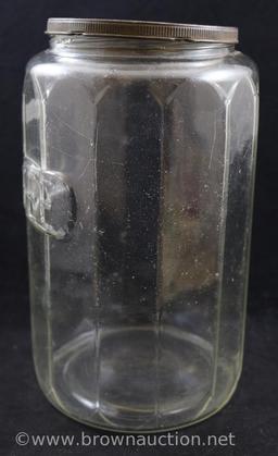 Glass "Coffee" canister, 10" tall