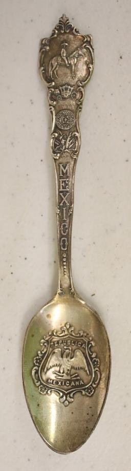 (4) Sterling silver souvenir spoons incl. Kansas City, KS; Seattle World's