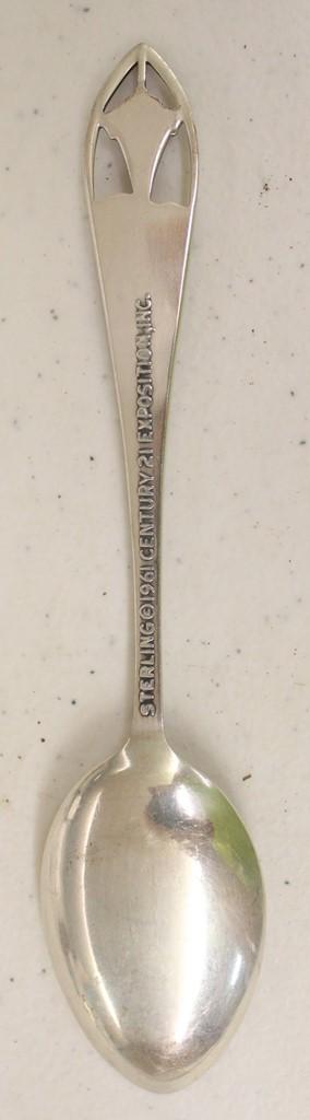 (4) Sterling silver souvenir spoons incl. Kansas City, KS; Seattle World's