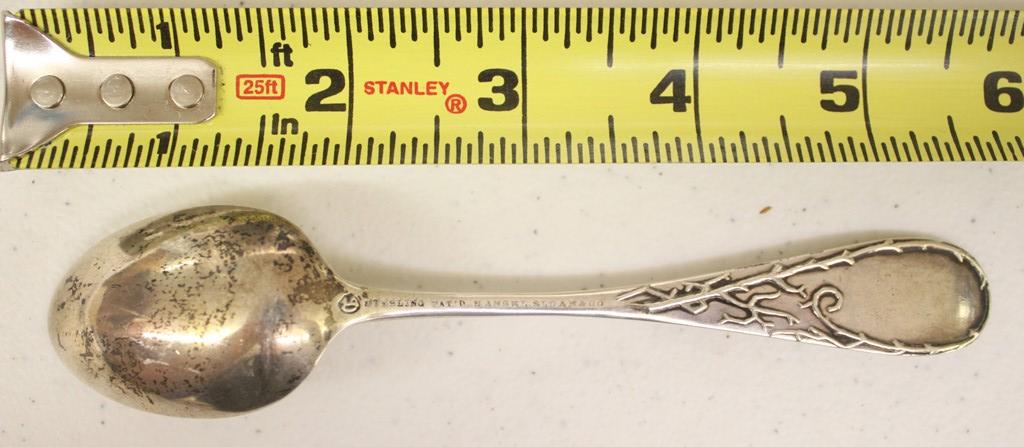 (4) Sterling silver souvenir spoons incl. Albany; Yellowstone; Toronto Cana