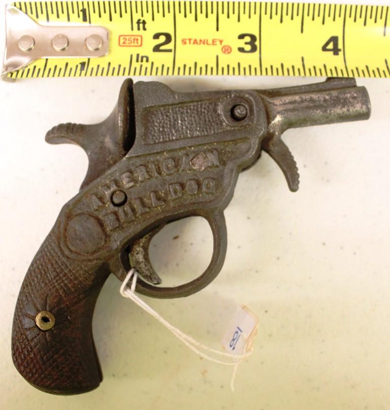 Vintage cast cap gun, "American Bull Dog"