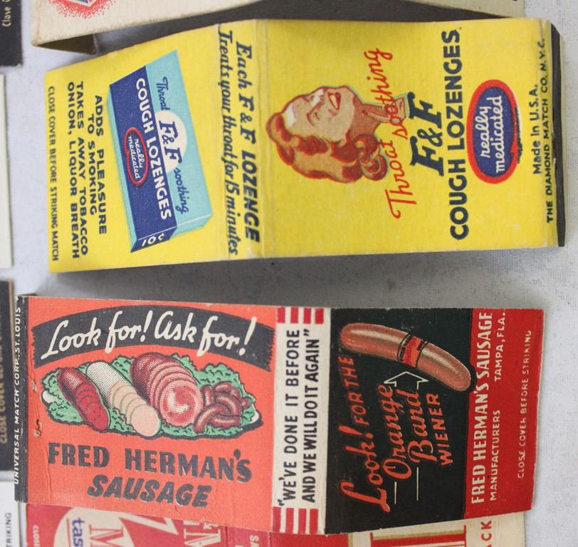 (10) old advertising matchbook covers: L&M cigarettes; Tum's and more!