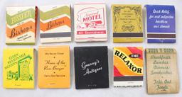 (10) old advertising matchbooks with matches: Motels; Antique Stores & more