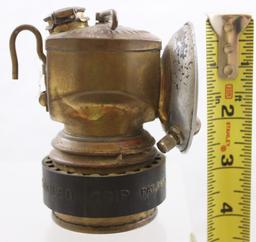 Justrite Streamlined brass carbine lantern or miners lamp, includes rubber