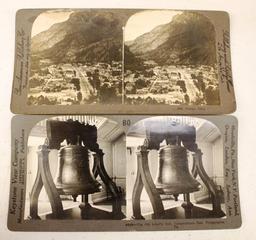 (9) various old stereoscope cards, primarily all Keystone View Co.