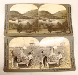 (9) various old stereoscope cards, primarily all Keystone View Co.
