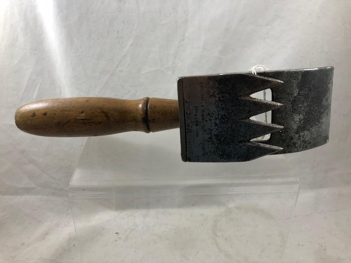 Antique Ice Shave, 19th century, wooden handle