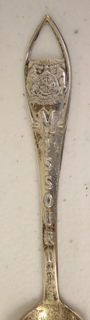 (5) Sterling silver souvenir spoons: Ft. Smith, AR; Winnipeg; Tijuana Mexic