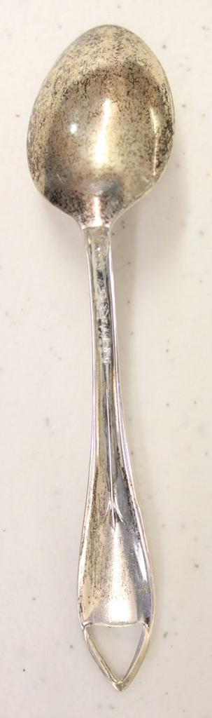 (5) Sterling silver souvenir spoons: Ft. Smith, AR; Winnipeg; Tijuana Mexic