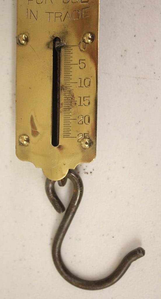 (2) Brass-faced 25lb scales: John Chatillon & Sons; Chatillon's Balance No.