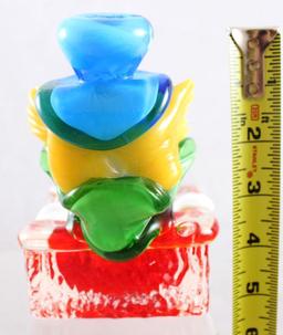Hand-Blown Murano Glass clown ashtay