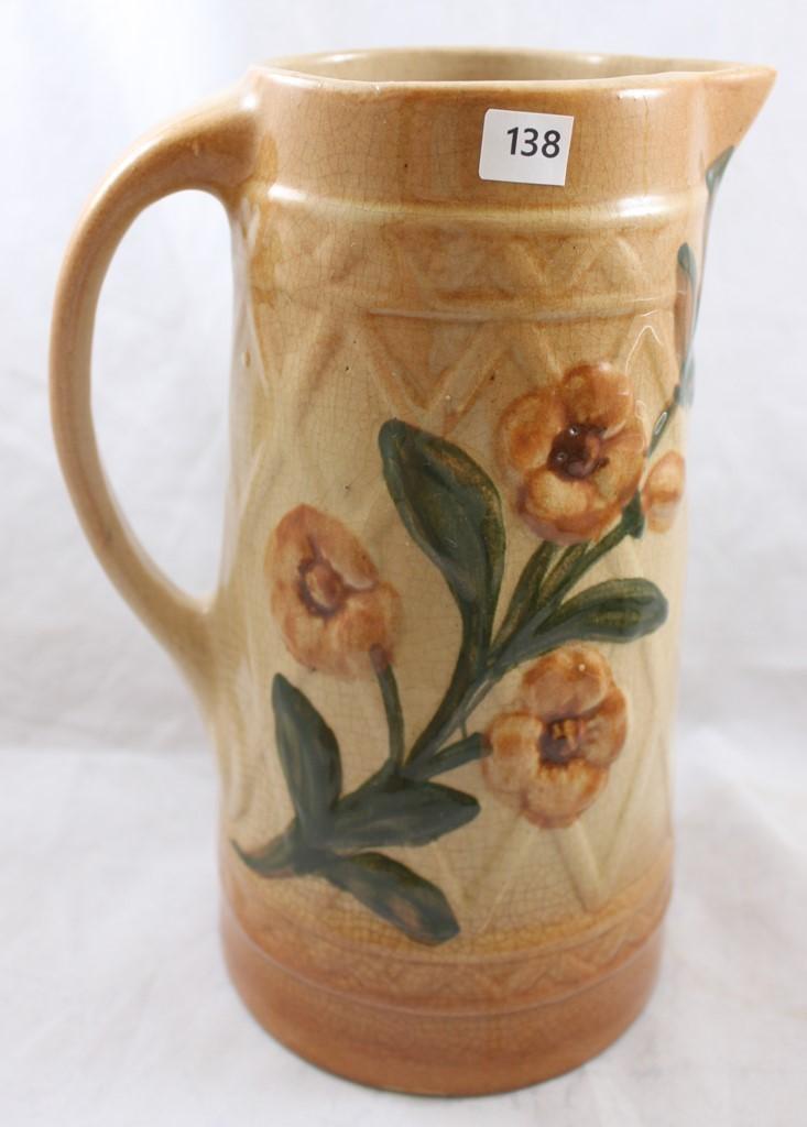 Roseville Utility Ware Wild Rose 9.5"h tankard