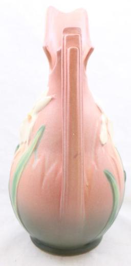 Roseville Iris 926-10" ewer, pink (small nick on spout)