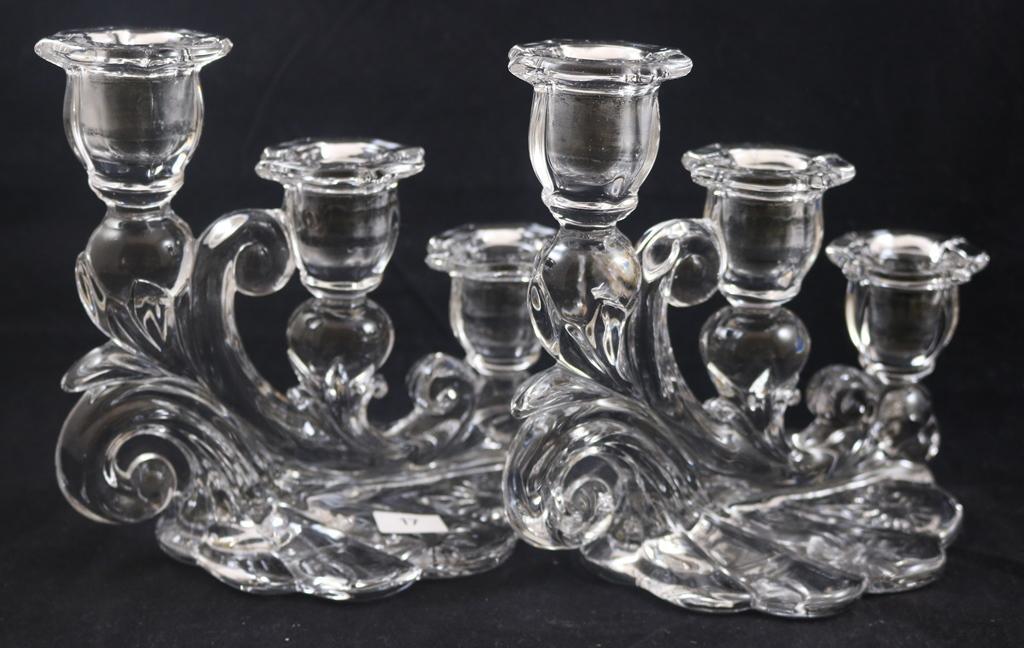 Pr. Crystal 3-lite candleholders